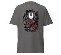 T-shirt inspiré de Hollow Knight Silksong - Hornet fabriqué par les fans dans les flammes sombres avec cape rouge - T-shirt gamer unisexe en coton pour une tenue décontractée et un style streetwear