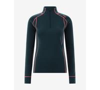 T-shirt intérieure CMP Unlimitech Performance Merino demi-zip manches longues bleu océan rose pastel femme - S