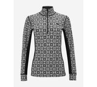 T-shirt intérieure Kari Traa Rose Half-Zip manches longues noir blanc femme - L