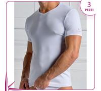 T-Shirt Intime Homme Coton Navigare 571 Col En Forme De V 3 Pièces