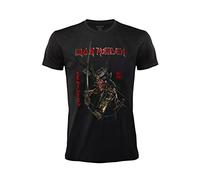T-Shirt Iron Maiden Senjutsu T-shirt Rock Officiel Noir Band Heavy Metal Coton Unisexe Adulte Garçon., Noir , XS