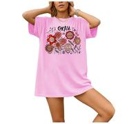 T-shirt « It's Okay to Be Different », « It's Okay to Feel All The Feels », imprimé graphique floral pour femmes et hommes T-shirt à col en V, Rose - 1, S