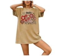 T-shirt « It's Okay to Be Different », « It's Okay to Feel All The Feels », imprimé graphique floral pour femmes et hommes T-shirt à col en V, Kaki-1., 3XL