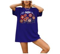 T-shirt « It's Okay to Be Different », « It's Okay to Feel All The Feels », imprimé graphique floral pour femmes et hommes T-shirt à col en V, Bleu saphir-1, 3XL