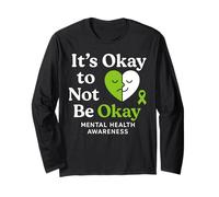 T-Shirt « It's Okay to Not Be Okay » pour Le Mois de la Sensibilisation à la santé mentale Manche Longue