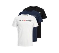Jack & Jones Corp Logo 3 Pack Short Sleeve T-shirt Multicolore S Homme