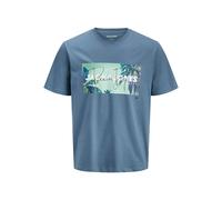 JACK & JONES T-Shirt 'JJIndiana' saphir / olive / noir / blanc, Taille M