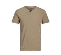 Jack & Jones T-shirt homme Jjesplit Neck Tee SS Noos 'Split' – sable – coupe slim – taille M