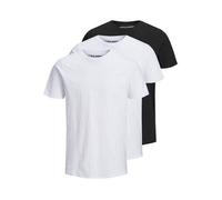 T-shirt - Jack & Jones - Pack de 3 - Coton bio - Manches courtes - Noir - XS M