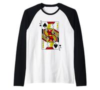 T-Shirt Jack of Spades Playing Card Manche Raglan