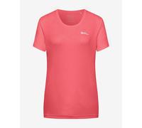 T-shirt Jack Wolfskin Tech manches courtes rose clair femme - XL