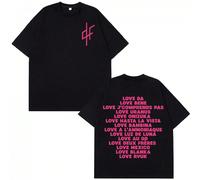 T-shirt "J'aime PNL" avec imprimé graphique de mode Harajuku pour hommes, style hip-hop, manches courtes, esthétique, coupe ample, décontracté, en coton L,M,S,XL,XXL,XXXL