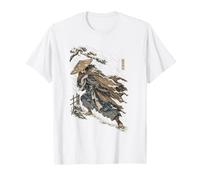 T-Shirt Japonais Ronin Snow Ukiyo-e Winter Woodblock Art T-Shirt