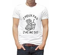 T Shirt Je Peux Pas j AI Mac Do K031 (XL, Blanc)