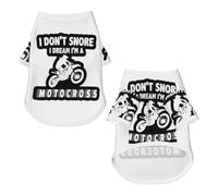 T-Shirt « Je rêve d'être Un Chien Motard » en Coton à Manches Courtes pour Animaux de Compagnie, idéal pour Les Chiens et Les Chats en extérieur.