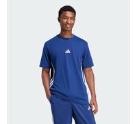 Adidas T-shirt Essentials Single 3 Stripes manches courtes bleu foncé/blanc - M