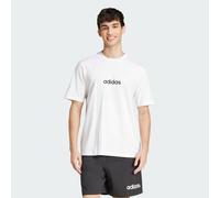 Adidas T-shirt Essentials Linear Single Jersey Homme Blanc/Noir Taille L
