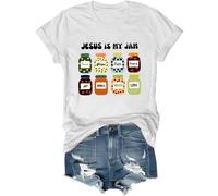 T-shirt Jesus is My Jam pour femme et homme avec verset de la Bible chrétienne, blanc, 3XL