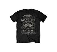 T-shirt johnnycash american rebel unisexe noir taille xl