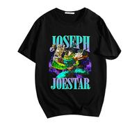T-Shirt JoJo's Bizarre Adventure T-Shirt Joutarou Kuujou Tops Kira Yoshikage T-Shirt à Manches Courtes Hip Hop Street Surdimensionné T-Shirt Dio Brando