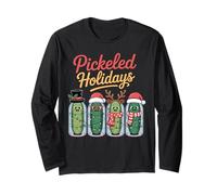 T-Shirt Jolly Veggie Jolly Christmas Funny Christmas Pickle Jar Manche Longue
