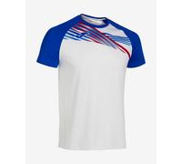 T-shirt Joma Elite X manche courte blanc bleu électrique - M