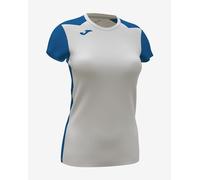 T-shirt Joma Record II Bicolore manche courte blanc bleu femme - S