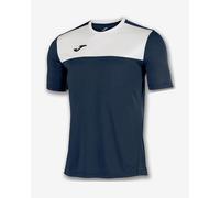 T-shirt Joma Winner manche courte bleu marine blanc - L