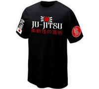 T-Shirt Ju-Jitsu Martial-Art - Réf PRIMAJAPAN0214 (FR/ES, Alpha/Lettres, S, Taille Normale, Taille Normale, Noir)