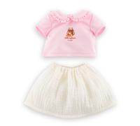 T-shirt & jupe petit explorateur pour poupon 30 cm rose TU