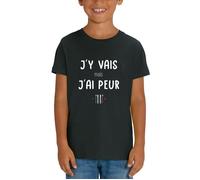 T-shirt J'y vais mais j'ai peur - Réplique dans le film Les bronzés font du ski - Réplique culte - Enfant 12 ans
