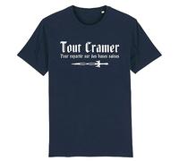 T Shirt Kaamelott Tout Cramer - pour Homme - Imprimé en France - Coton 100% Bio - Cadeau Film et Série Kaamelott Original Rigolo (Marine, XXL)