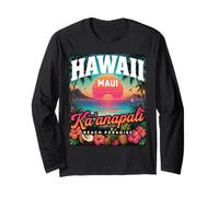 T-Shirt Kaanapali Maui Hawaii Beach Paradise Summer Island Style Manche Longue