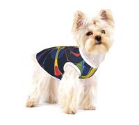 T-shirt kaléidoscope de qualité supérieure pour chien - 100 % coton doux Ropa Para Perros, parfait pour les chiens de petite et moyenne taille, chemise élégante et confortable pour chiens M