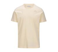 Kappa Cafers Slim Tee T-Shirt Technique Confortable et élégant, Blanc Lait/Beige, L Homme