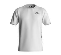 Kappa T-shirt IRATEKO Homme coton, coupe régulière, col rond, insert en maille Blanc L