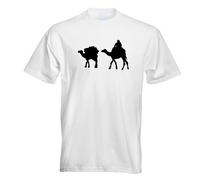T-Shirt Karawane De Chameaux Du Désert Pour Hommes Imprimé Design