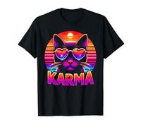 T-shirt Karma is a Cat | T-shirt amusant et élégant pour amoureux des chats T-Shirt