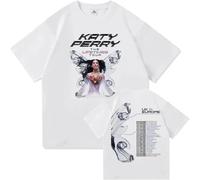 T-Shirt Katy-Perry Tour T-Shirts 2025 Fashion Tee Femmes Hommes Vêtements Été Coton Tees Harajuku Esthétique Manches Courtes Col Rond XS-3XL-White||x_l