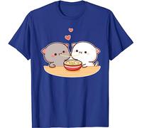 T-shirt Kawaii Panda Bear Hug Bubu Dudu Saint-Valentin Manger des Ramen Journée des Amoureux Cadeau Drôle Unisexe, bleu, XXL