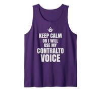 T-shirt Keep Calm Or I'll Use My Contralto Voice Choir Gifts Débardeur
