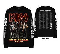 T-shirt kiss end of the road tour unisexe noir l/s2xl Noir G