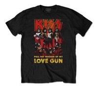 T-shirt kiss love gun glow unisexe noir taille xl Noir G