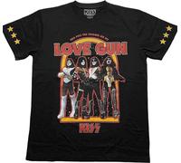 T-shirt Kiss Love Gun Stars Uni Noir XL
