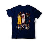 T-Shirt Kobe 24 Basket USA Michael 23 Lebron 23 Campioni, Basket-Ball Leggenda - Bleu - Medium