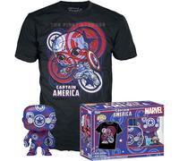 T-Shirt L avec Pop Captain America / Captain America Civil War / Funko Pop Marvel