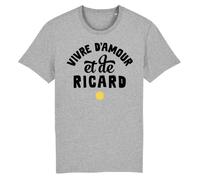 T-shirt LA FRENCH TOUCH - Vivre d'amour et de ricard - Homme - Coton bio - Fabriqué en France S