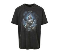 Mister Tee T-Shirt bleu fumé / noir / blanc, Taille S