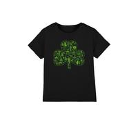 T-shirt la saint-patrick motifs trèfle et icônes coton star wars noir 12/13A