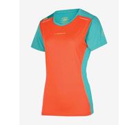 T-shirt La Sportiva Tracer manche courte orange bleu femme - XS